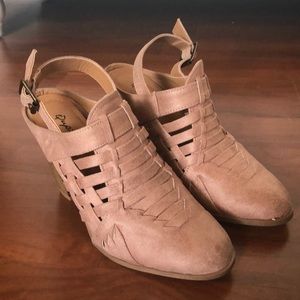 Mauve heel booties
